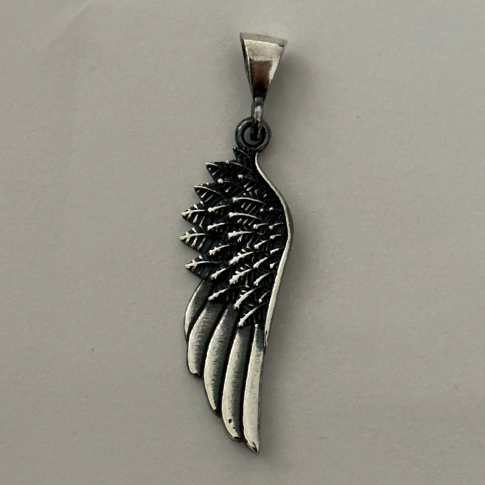 Angel wing pendant 925 sterling silver